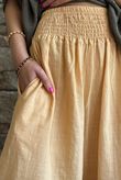 Frame Cotton Shirring Waist Wide Leg Pant Tuscan Sun